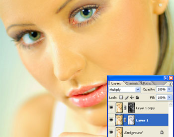 Low contrast blending modes applied.